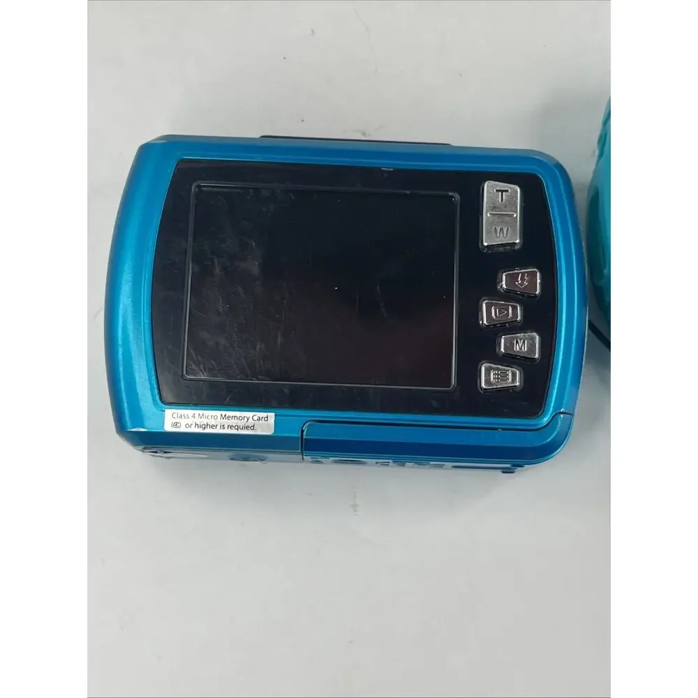 Polaroid iSO48N Waterproof Digital Camera TEAL With Case 16MP - TESTED WORKING